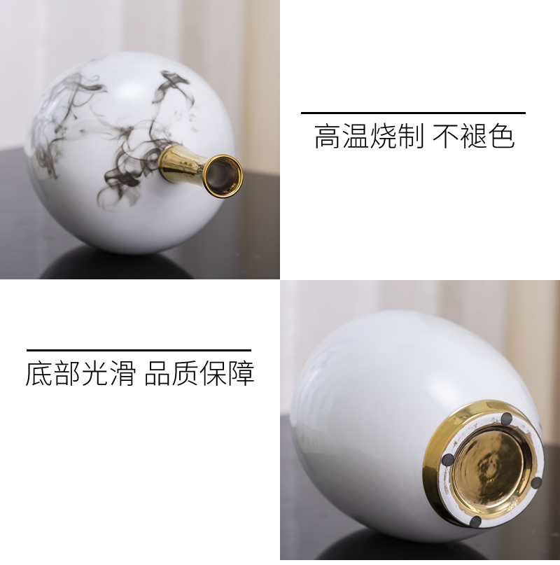 New Chinese style light the key-2 luxury ceramic vase is placed between example floor dried flowers, soft adornment flower arrangement sitting room furnishings