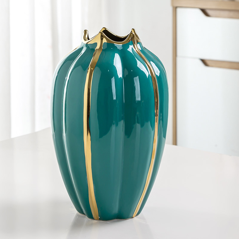 Light European - style key-2 luxury furnishing articles ceramic vase flower arranging dried flowers sitting room adornment the Nordic idea contracted water raise household decoration