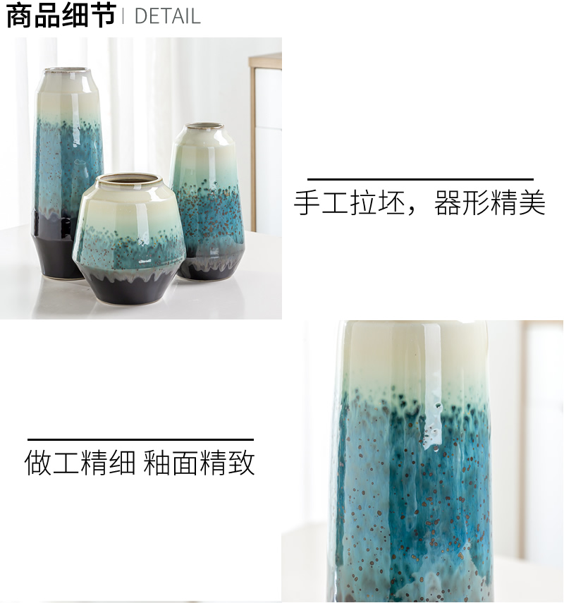 New Chinese style ceramic vase furnishing articles of modern creative TV ark, zen retro dried flowers flower arrangement sitting room adornment ornament