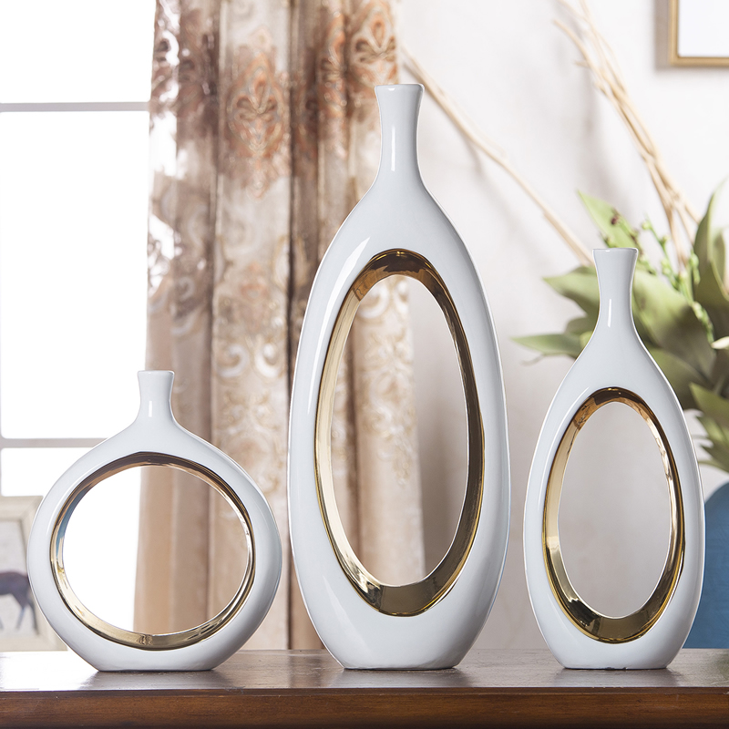 Nordic simple ceramic vase sitting room new dry flower arranging flowers light TV ark, furnishing articles of key-2 luxury hotel home decoration