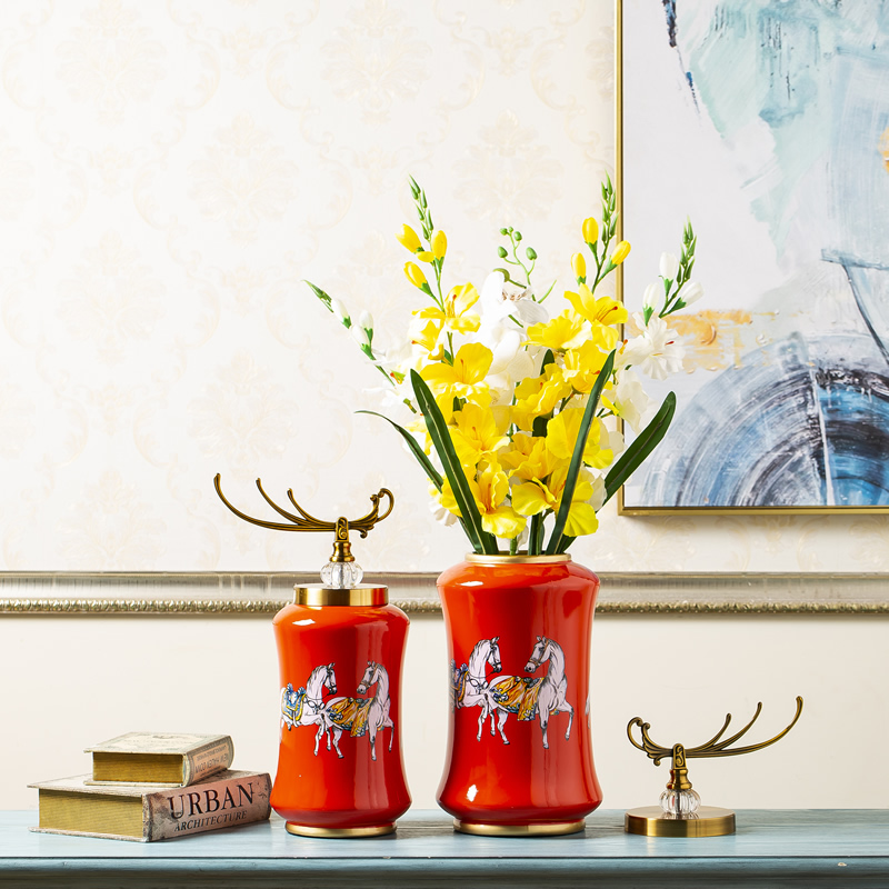 European American horse ceramic decorative furnishing articles household act the role ofing is tasted, the sitting room porch decoration of TV ark, wine accessories