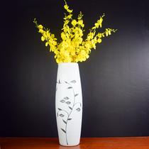 Jingdezhen ceramic large vase decoration Living room floor-to-ceiling dry flower arrangement large fake flower simulation flower set decoration