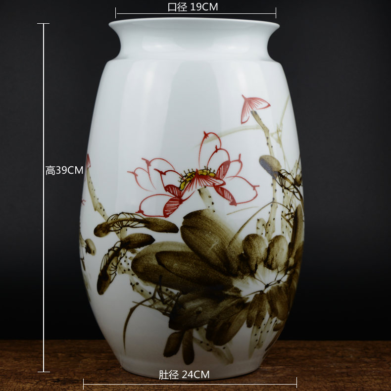 Jingdezhen ceramic hand - made vases furnishing articles celebrity master new Chinese style household act the role ofing is tasted, the sitting room porch place by hand