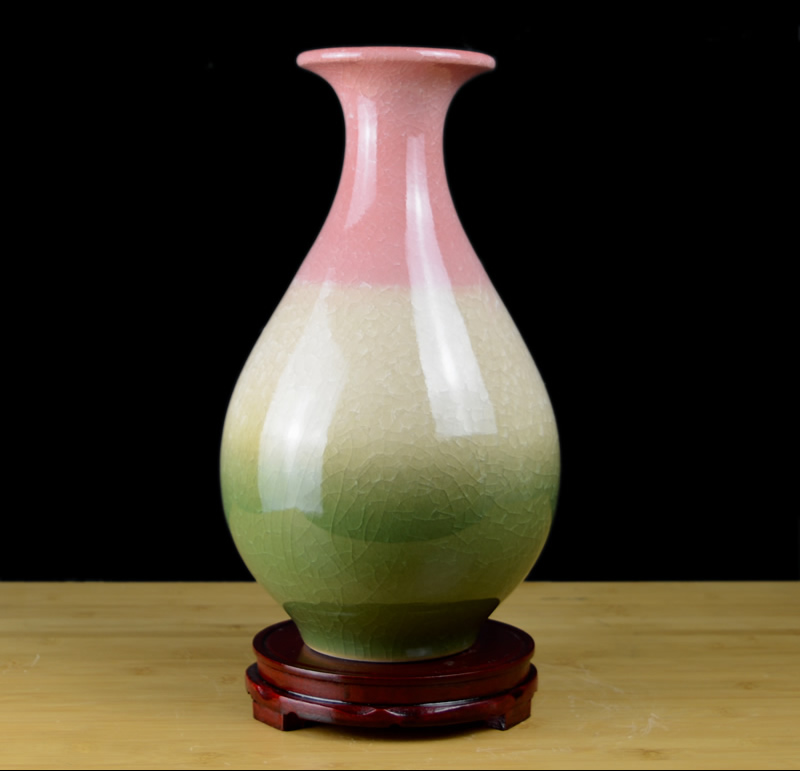 Chinese style restoring ancient ways of jingdezhen ceramics color crack glaze vase sitting room dry flower arranging flowers home furnishing articles