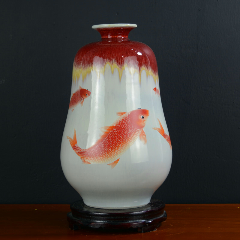 Jingdezhen ceramic vases, new Chinese style restoring ancient ways is the sitting room the dried flower arranging wine rich ancient frame home furnishing articles