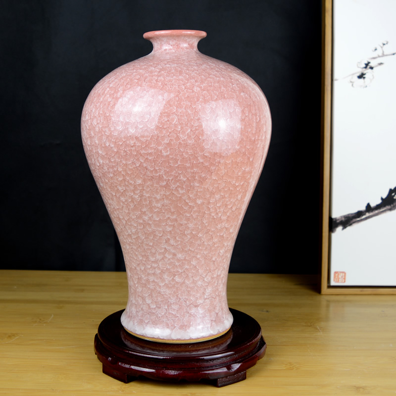 Jingdezhen ceramics flower arranging household ice crack glaze vase Chinese style restoring ancient ways the sitting room porch decoration handicraft furnishing articles