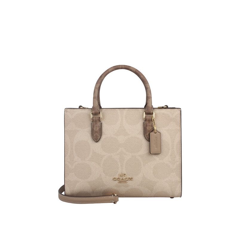 Coach Maggie 24Tote Shoulder Crossbody Handbag Medium Size Women's Taupe Cy676Imxi9