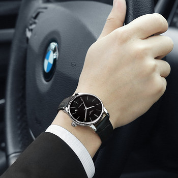 New Swiss Genuine Omega Men's Watch Fully Automatic Mechanical Watch with Hollow Design, Waterproof, Casual Leather Strap Men's Watch