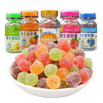 Quanli Hall Vitamin Soft Sugar 108 gr * 6 bottles mixed fruit Taste Children Adults Casual Snack Candy Snack