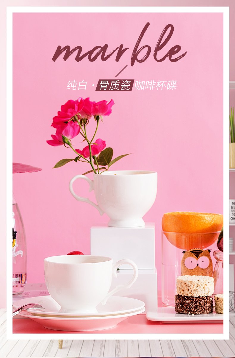 Tangshan ceramic with pure white ipads China coffee cups and saucers contracted picking spoon cup ultimately responds coffee cups and saucers suit to the base