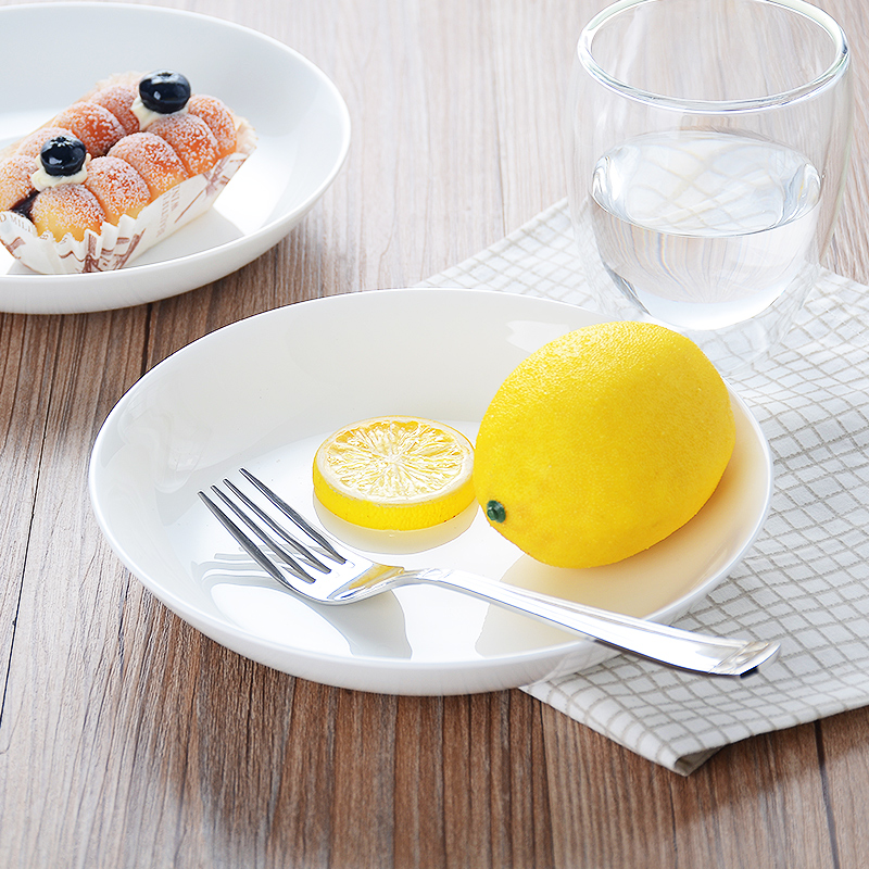 Tangshan white dishes suit household ipads porcelain tableware suit pure white contracted dishes chopsticks tableware gift boxes