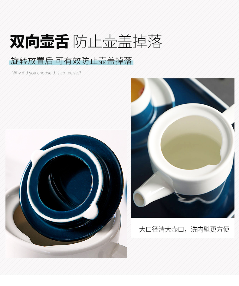 Ceramic coffee cups and saucers suit household coffee equipment Nordic afternoon tea tea set kit contracted coffee cup set