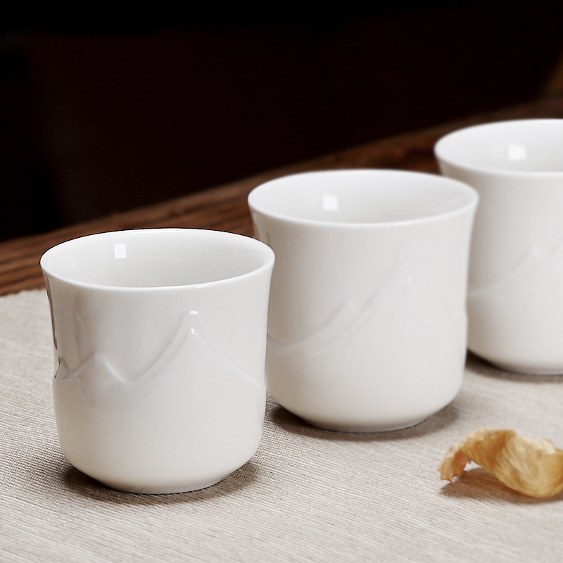 White tea set suit household ceramics five contracted tea tea set Japanese 4 teapot tea cups