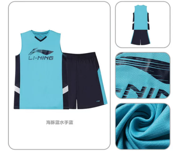 Bóng rổ trẻ em Li Ning thiết lập mùa hè cho nam mới quần áo thể thao lớn quần áo nhanh cho học sinh - Thể thao sau