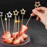 Высококачественные наборы для фруктов, одноразовые бытовые легкие роскошные вилки для фруктов, бамбуковые зубочистки, креативные наборы для искусства звезд интернет-знаменитостей.