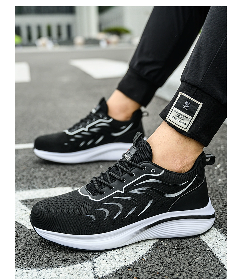 Winter flying weaving labor protection shoes for men, anti-smash and anti-puncture MD, ultra-light soft bottom steel toe cap with steel plate, new style old protection welder