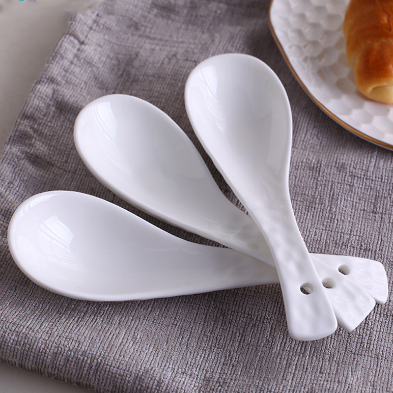 Spoon, ceramic Spoon home take some food run small Spoon, big Spoon, Spoon to eat soup Spoon, coffee Spoon, run out of milk