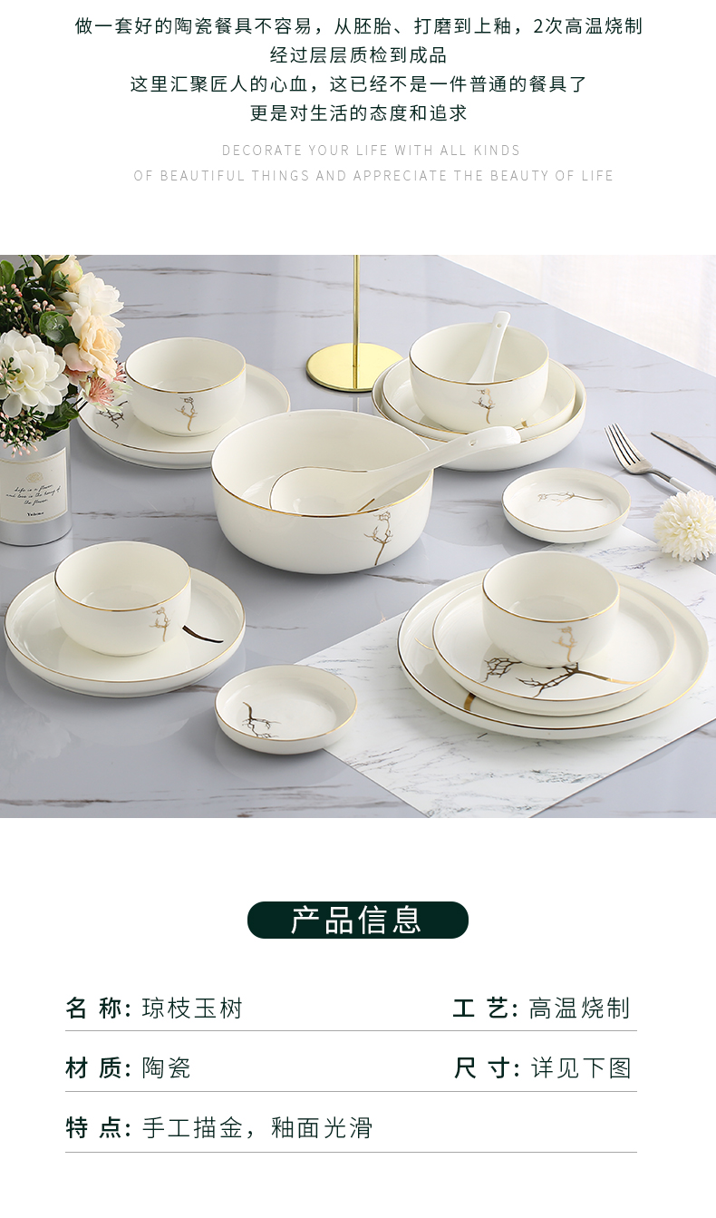 American household tableware always eat thickening ceramic bowl dish see colour dishes and cutlery set 10 creative move