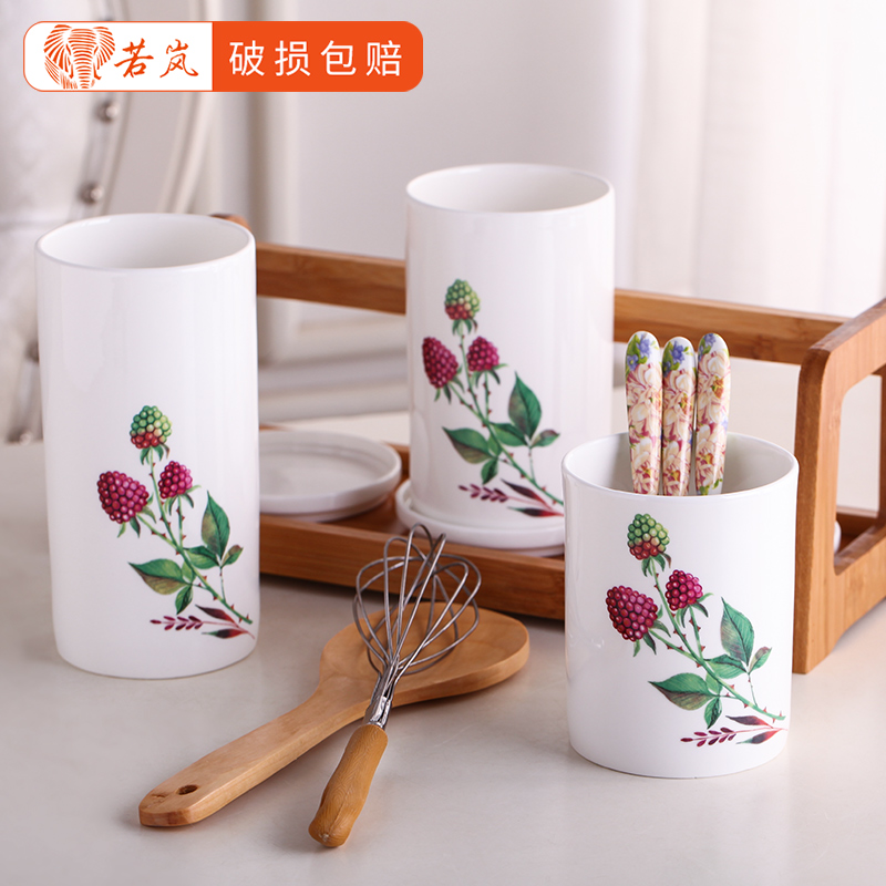 Chopsticks Chopsticks tube ipads China multifunctional European - style ceramics binocular drop knife and fork the receive a case of Chopsticks Chopsticks cage barrels