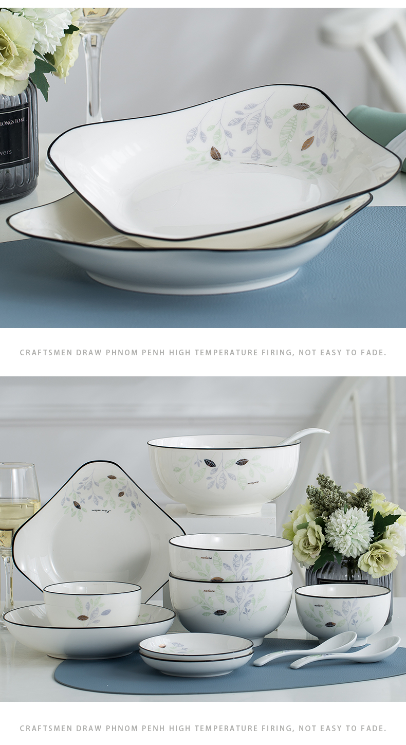 If the haze flower dishes suit household contracted 10 creative ceramic tableware to eat bread and butter plate combination of gifts