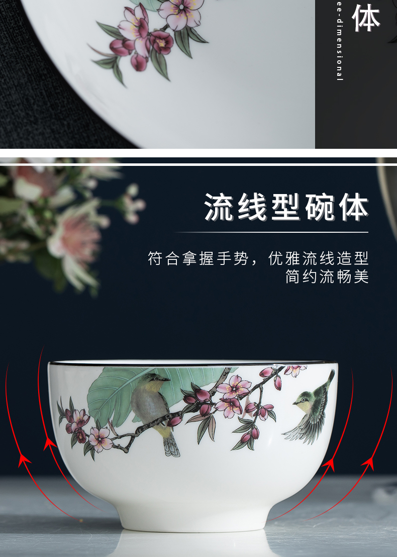 Ceramics thickening eat bread and butter of household of Chinese style effectively prevent hot soup bowl rainbow such as bowl dish dish dish fish dish taste a single plate
