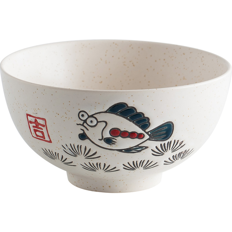 Ceramic bowl with Japanese and wind to eat bowl bowls rainbow such as bowl bowl five inches round bowl of small bowl bowl 1 girl heart only