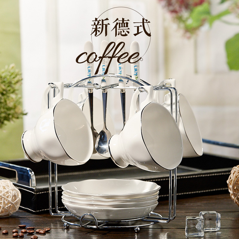 Ipads China coffee cups and saucers suit European platinum edge coffee cup of afternoon tea coffee cup set kit