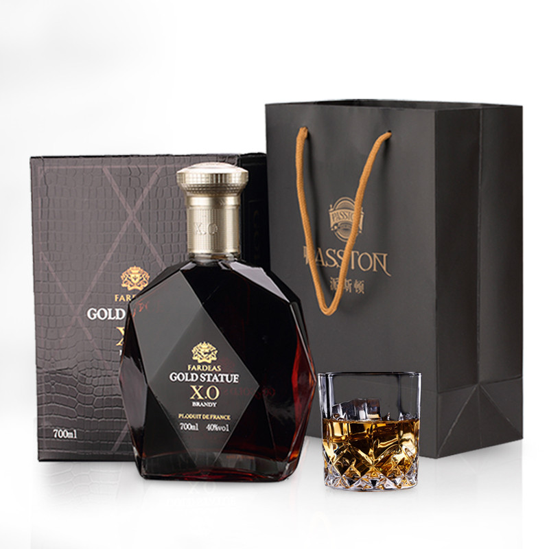 法国法帝斯金尊XO洋酒白兰地 700ML 【送礼盒+酒杯】