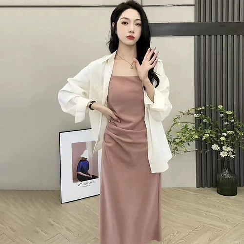 Черное летнее платье, летний осенний комплект, длинная юбка, изысканный стиль