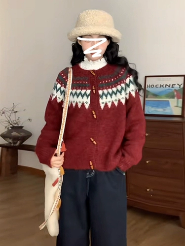 Красный демисезонный свитер, осенний кардиган, 2025 года, премиум класс