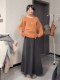 Korean Style Lazy Off-Shoulder Ribbon Long-Sleeved Knit Sweater for Women, New Spring Style, Loose and Slimming, Fashionable Top