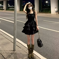 Черная [фея юбка/маленькая талия -сладкая и пряная/день рождения приличный]