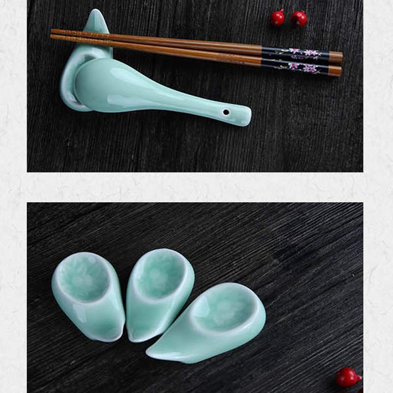 Oujiang longquan celadon suits for domestic high - grade ceramic tableware Chinese dishes spoon tableware portfolio. A full range of gifts