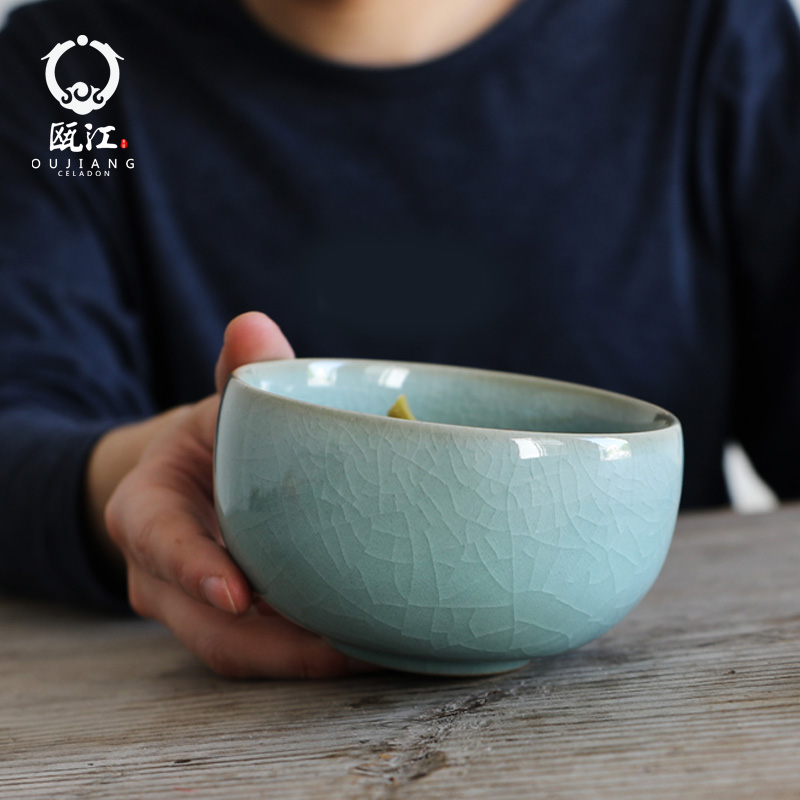 Oujiang longquan celadon hotel tableware ceramic bowl porringer art ocean 's elder brother up with 4.5 inch bowl rice bowls