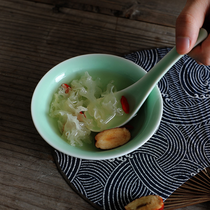 Variation of longquan celadon tableware celadon bowl mercifully rainbow such to use pure color rice bowls ceramic bowl of soup bowl mercifully rainbow such use