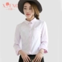 Xuân Teng 2019 phụ nữ mới mùa xuân áo dài tay chuyên nghiệp nữ Han Fan Slim áo sơ mi trắng khí chất hoang dã áo sơ mi vintage