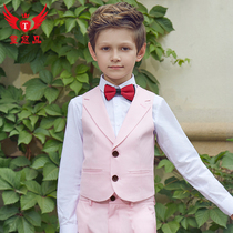 Childrens dress boy vest suit handsome Flower Boy small suit British style boy autumn and winter performance suit