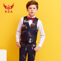 Childrens dress boy suit vest suit piano performance dress flower girl dress host performance suit spring and autumn