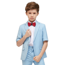 Boys suit suit flower girl dress piano performance suit handsome British style big boy host small suit summer