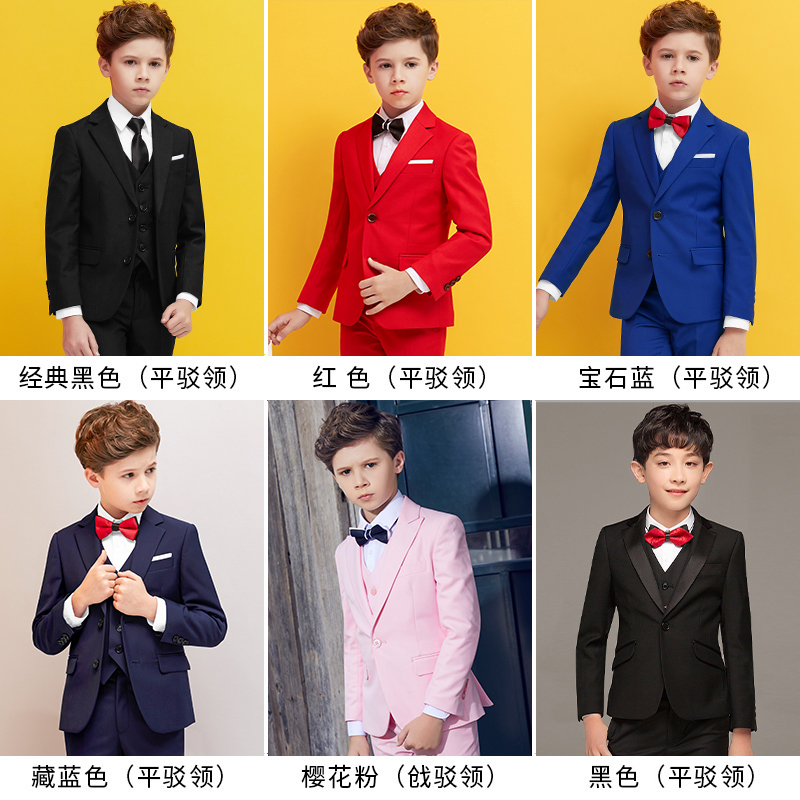 Childrens phù hợp với phù hợp với Flower Boy ăn mặc Suit Suit Big Child Hàn Quốc Version Childrens Suit Piano Performance ăn mặc.