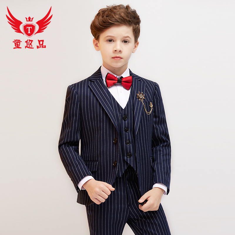 Children's suits suit handsome boy Western-style Korean version Playboy little suit boy Inron walks the piano to play out