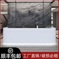 Company paint front desk Reception desk Simple modern welcome cashier Bar office counter Front desk table