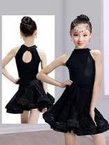 New childrens Latin dance skirt summer girls practice dance suit sleeveless girl grading suit summer high-end competition suit