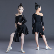 Childrens Latin dance clothing Girls practice clothing clothing one-piece childrens performance clothing Latin dance skirt summer