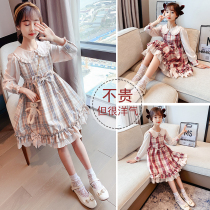 Girls Spring and Autumn Dress 2022 new Young Young Girls Fashionable Childrens Princess Dress