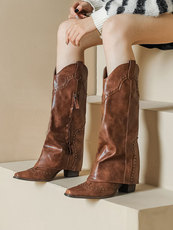 Западные Boots 瑗块儴鐗涗粩闈村コ涓瓛闈?023绉嬪啲鏂版楂樿窡闉嬮獞澹澊澶嶅彜閾嗛拤闀跨瓛闈村瓙濂