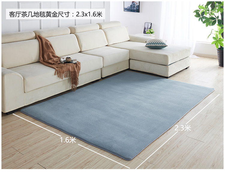 Dày nhung san hô bàn thảm lông tơ sống cà phê phòng thảm không trơn trượt phòng ngủ đệm cửa hàng nhỏ của trẻ em cho tùy biến - Thảm sàn nhựa trải sàn