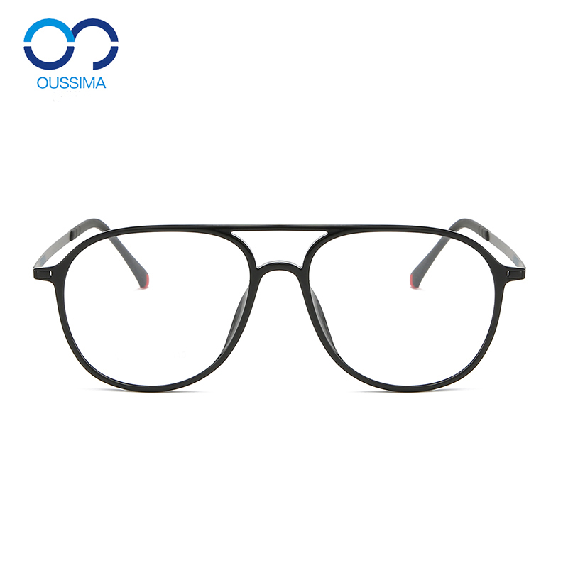 Tr90 Retro 6g Titanium Double-Bridge Eyeglass Frame Thin-Rimmed Aviator Ultra-Light Myopia Glasses Artistic Style Prescription Glasses