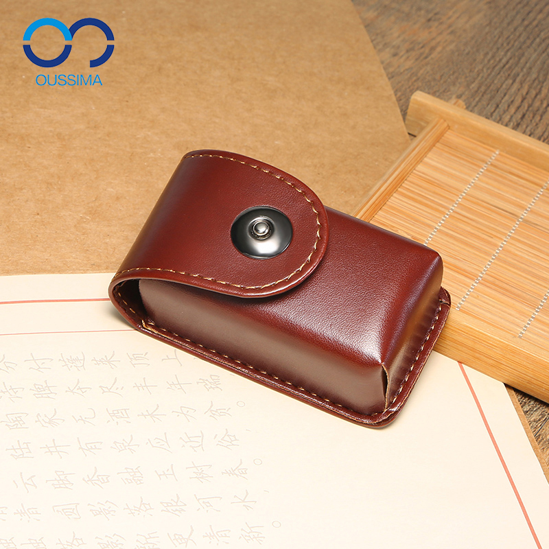 Folding Myopia Glasses Case for Men and Women, Portable Presbyopic Pu Leather Glasses Bag, Can Be Hung on a Belt, Compact and Comfortable