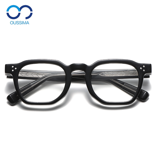 Thick-rimmed men's and women's acetate art glasses